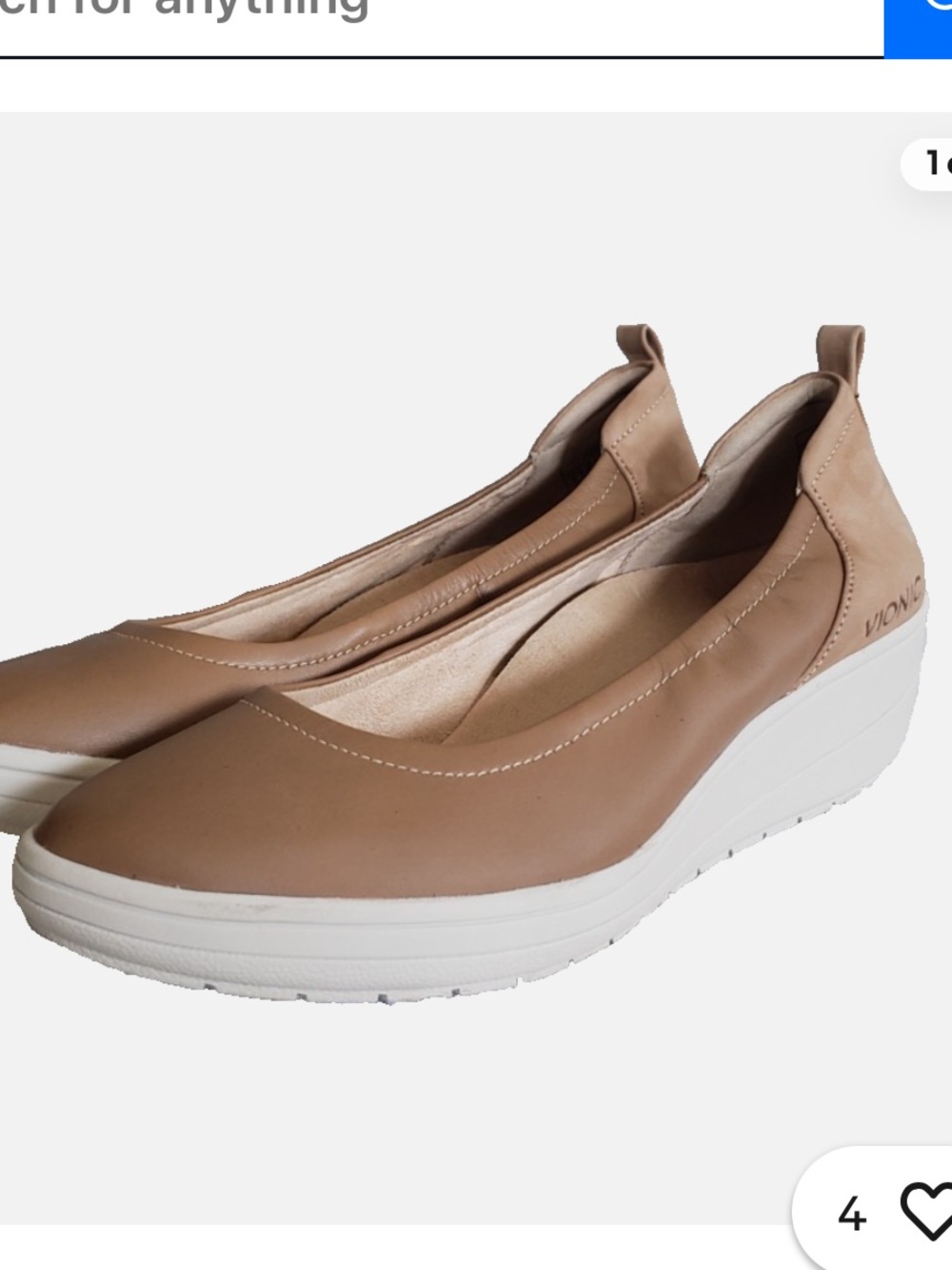 Vionic Tan Jacey Leather Wedge Podiatrist Designed & Approved Shoes Sz 10